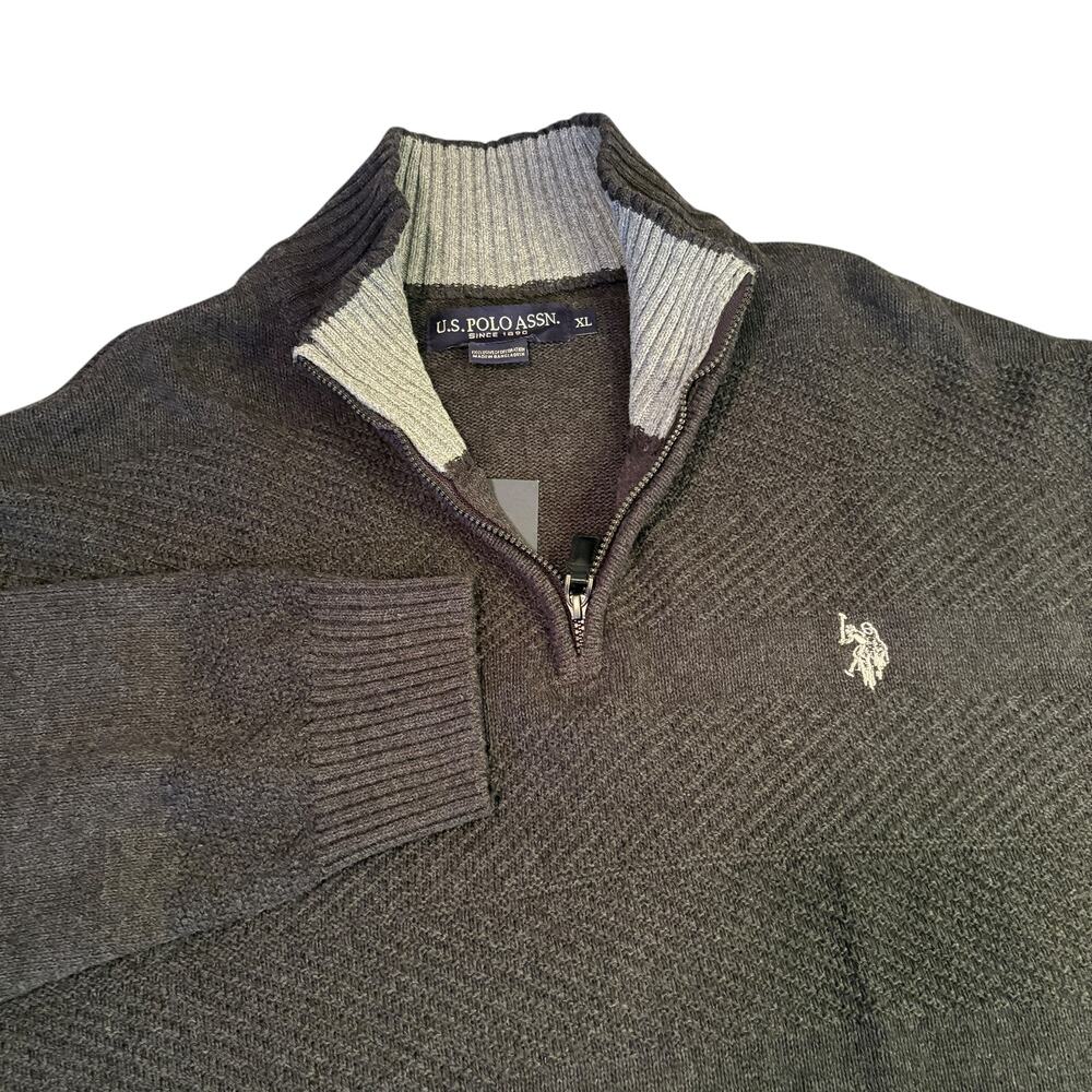 U.S.‎ Polo Assn. Sweater 1/4 Zip Sz XL - New With Tags